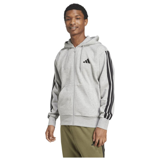 Adidas Ανδρική ζακέτα Essentials 3-Stripes Fleece Full-Zip Hoodie Adidas Ανδρική ζακέτα Essentials 3-Stripes Fleece Full-Zip Hoodie